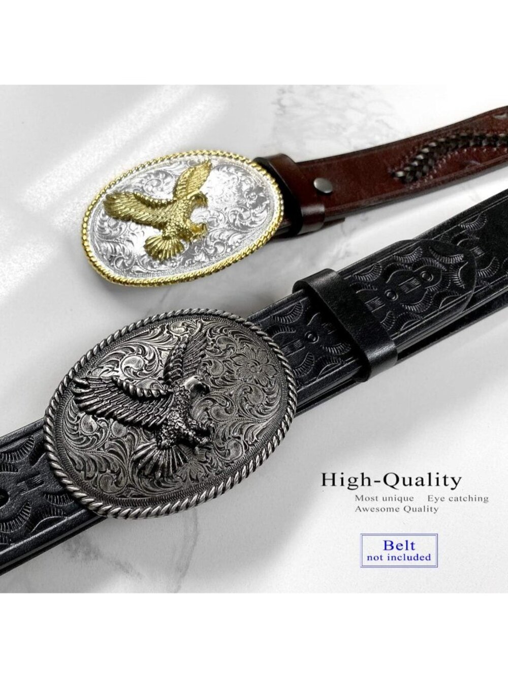 Unisex Antique Silver Gold Dog Bird Star Replacement Belt Buckle Multi-Style - Picture 6 of 6